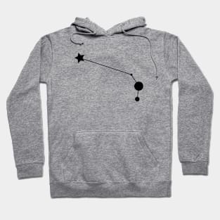 Aries Zodiac Constellation in Black Hoodie